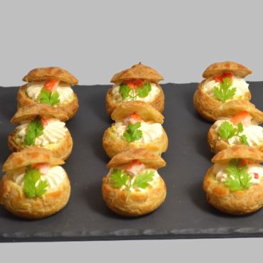 Religieuse mousse de crabe et homard