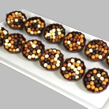 12 Mini Mousses Chocolat et Perles Craquantes