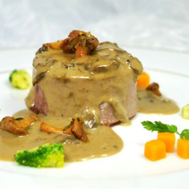 Filet mignon de veau sauce forestière